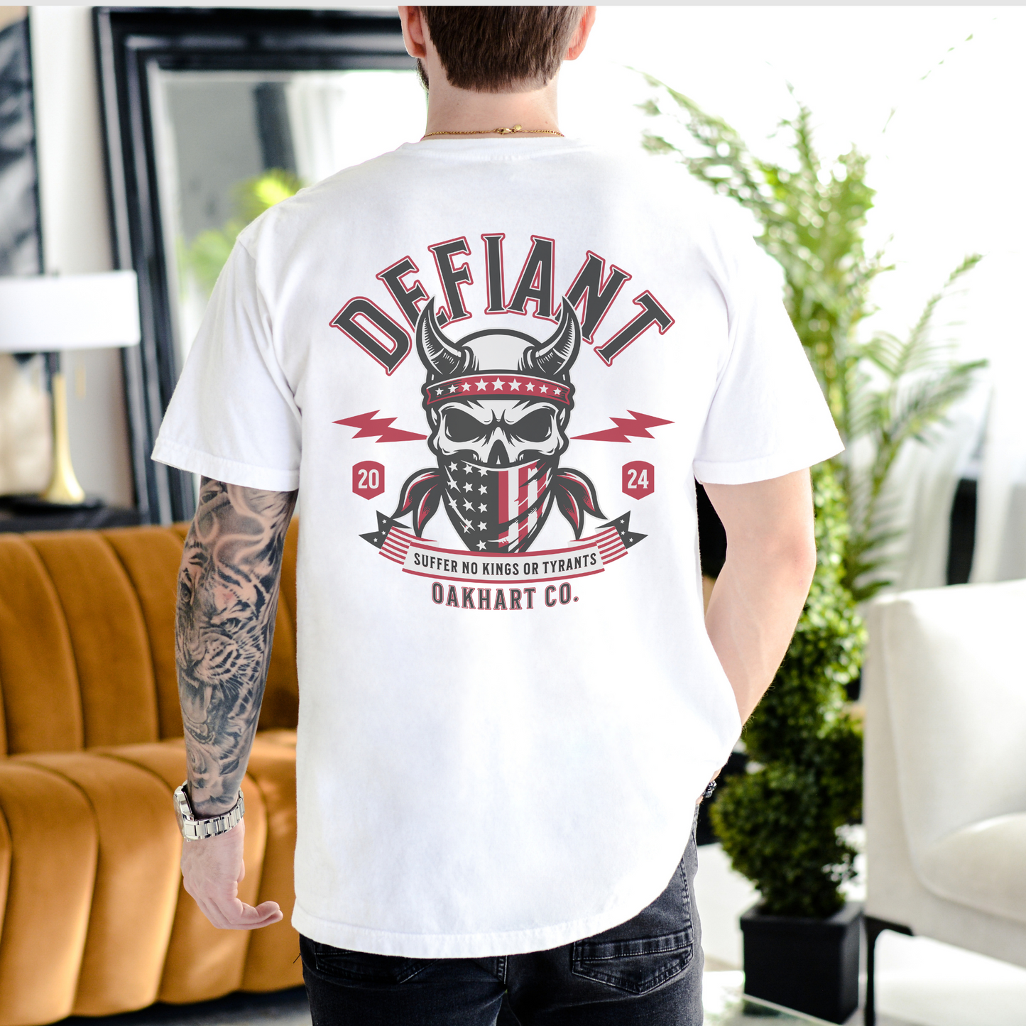 Defiant T-Shirt โ Suffer No Kings or Tyrants